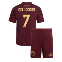 AS Roma Lorenzo Pellegrini #7 Replika babykläder Hemmaställ Barn 2024-25 Kortärmad (+ korta byxor)